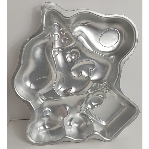 Vintage 1999 Blues Clues Dog Puppy Cake Pan Mold Aluminum Kids Birthday Wilton - Picture 3 of 3